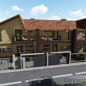 triplex Millstone, proiect locuinta, locuinta individuala, parter si etaj, locuinta incapatoare, Cad-on.ro, gradina, terasa