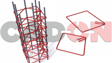 Cad-on.ro, etrieri, stalp de beton, importanta etrierilor