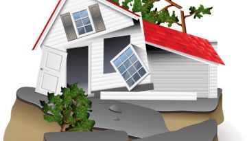 Earthquake isolated on white photo-realistic vector illustration